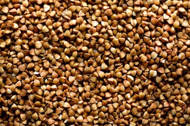 Kavrulmuş buğday doku. Gıda madde arka plan. Üstten Görünüm, sağlıklı yaşam konsepti.