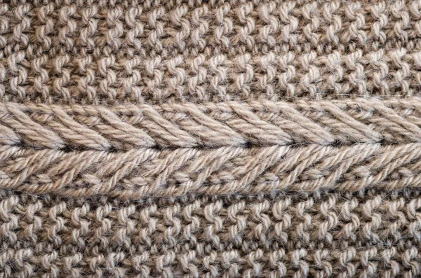 Textura tricotada. Tecido padrão feito de lã. Fundo, espaço de cópia — Fotografia de Stock
