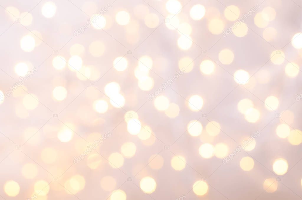 Festive background with bokeh lights. Christmas and New year