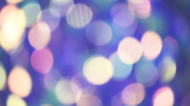 Defocused bokeh lights. Abstract glitter texture. Christmas and New year background — Stock Video