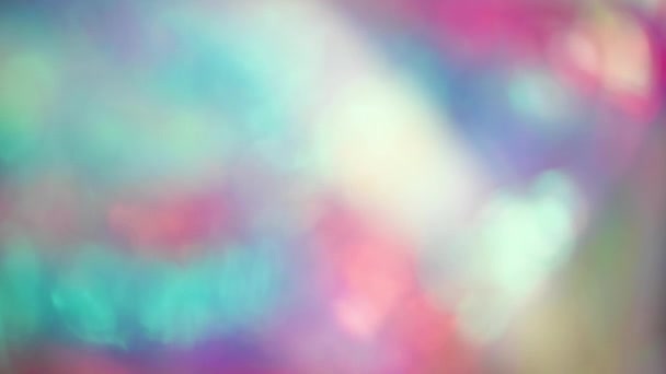 Festive texture. Multicolored motion gradient background. Colorful pattern wallpaper. Blurred bokeh background of holiday lights. Festive greeting card. — Stock Video