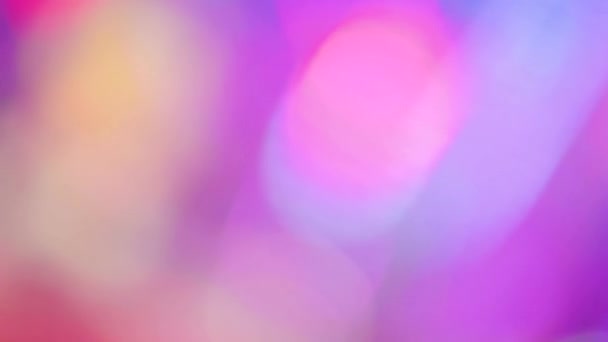 Festive texture. Multicolored motion gradient background. Colorful pattern wallpaper. Blurred bokeh background of holiday lights. Festive greeting card. — 비디오