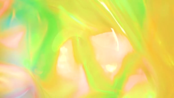 Fond holographique néon. Hologramme de papier peint. Texture abstraite ridée avec plusieurs couleurs .