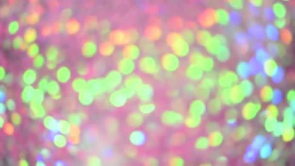 Moving multicolored bokeh lights. Festive defocused lights. Christmas and New year background — 비디오