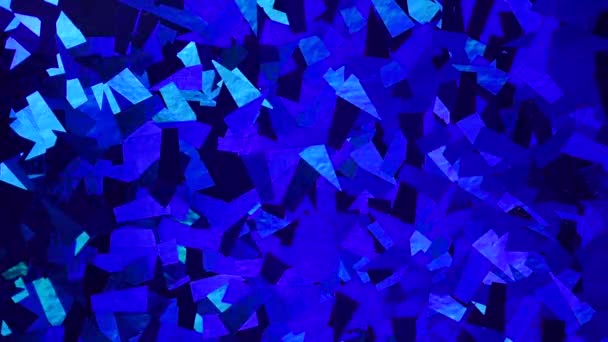 Abstract crystal background. Shimmer of blue glitter texture. Shiny backdrop rotation — 비디오