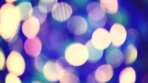 Defocused bokeh lights. Abstract glitter texture. Christmas and New year background — Stock Video