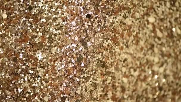 Glitter defocused abstract background with blurry lights, stars. Christmas festive texture. New year party — Stock Video