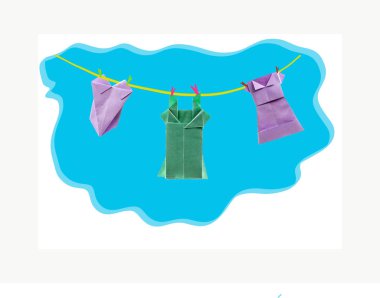 ipe kurutma origami giyim