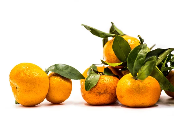 白色背景的柑橘或 mandarines — 图库照片