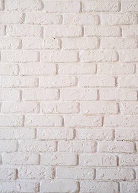 Beyaz tuğla duvar arka planı dikey yönelimi
