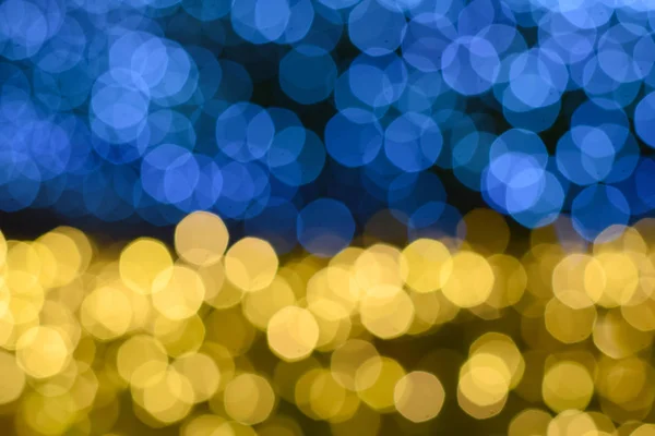 Bokeh de luz azul y oro —  Fotos de Stock