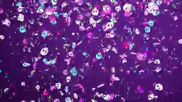 Holiday Halloween Background Particles Flying — Stock Video