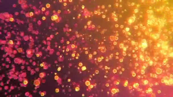 Abstrakte Bewegungshintergründe, leuchtende Teilchen — Stockvideo