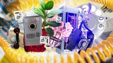 Eski Vintage siyah Retro telefon