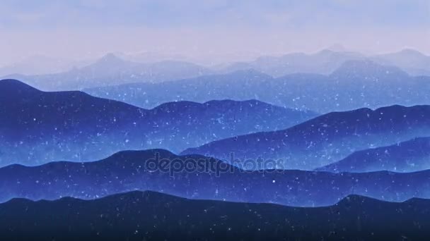 Wallpaper landskap konceptet Mountain Sunrise — Stockvideo