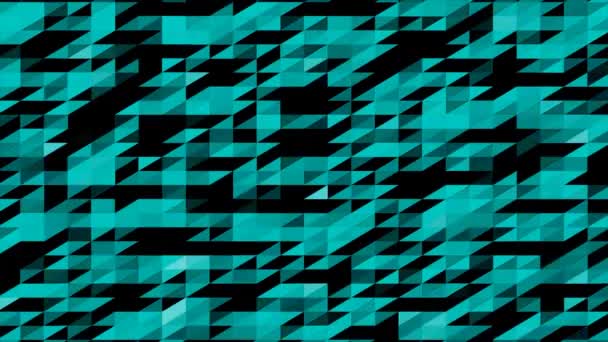 Цветной геометрический многоугольный пиксельный фон — стоковое видео