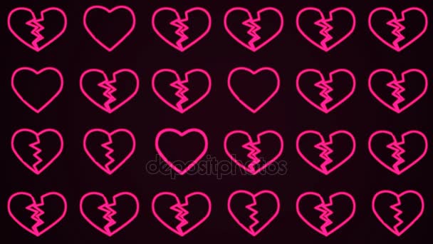 Valentine Day Loopable Abstract Background — Stock Video