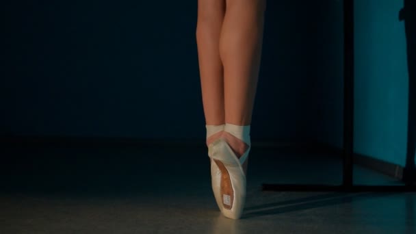 Прекрасне тренування балерини — стокове відео