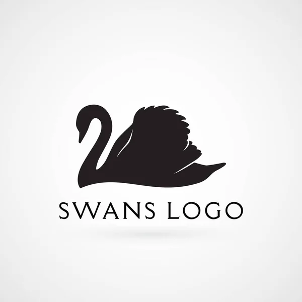 Знак логотипа line swan — стоковый вектор
