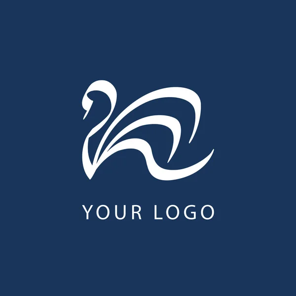 Círculo cisne logotipo signo — Vector de stock