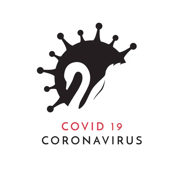 Coronavirus svart svan — Stock vektor