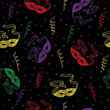 Karnaval maskesi seamless modeli