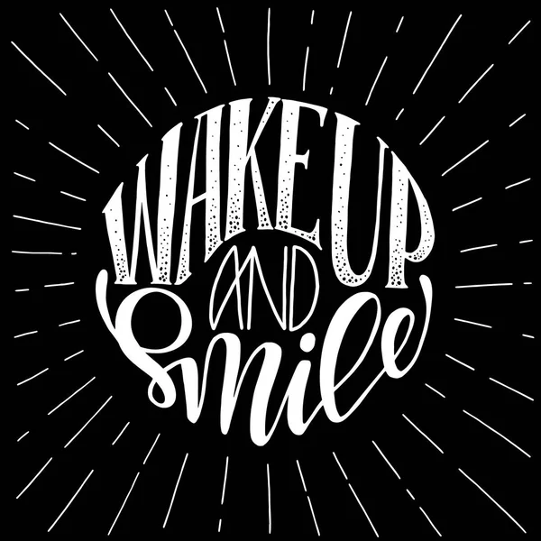 Ξυπνήστε και το χαμόγελο. — Διανυσματικό Αρχείο