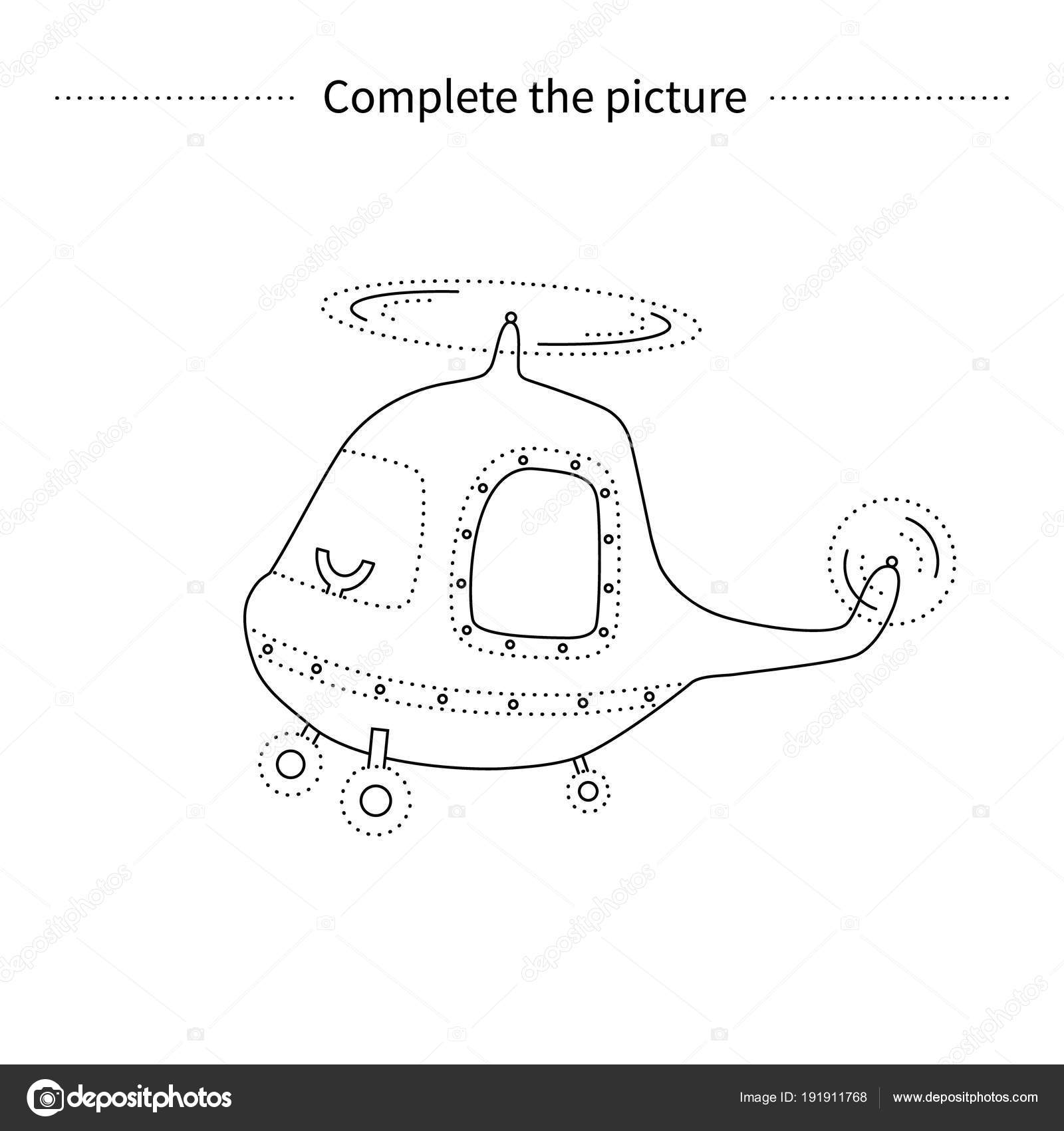 Het Plaatje Van De Helikopter Compleet Stockvector Ninafedorova