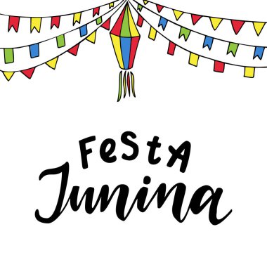 Festa Junina. Hand drawn