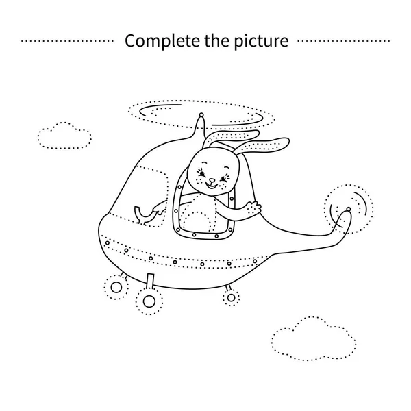 Conejito en el helicóptero . — Archivo Imágenes Vectoriales