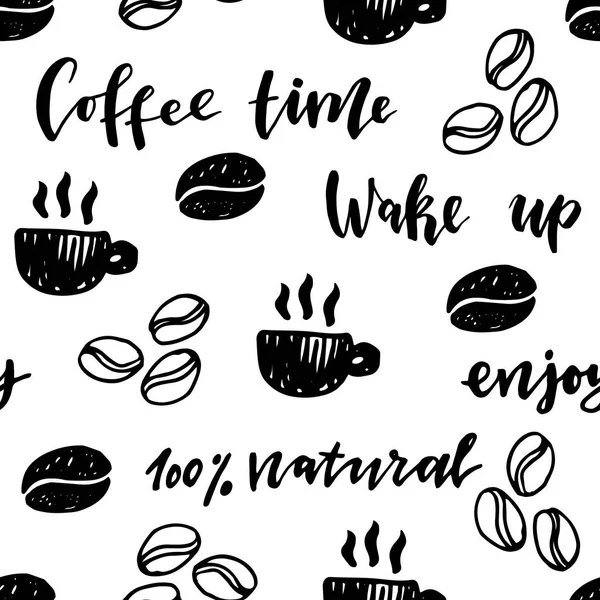 Coffee seamless pattern. — Stock Vector