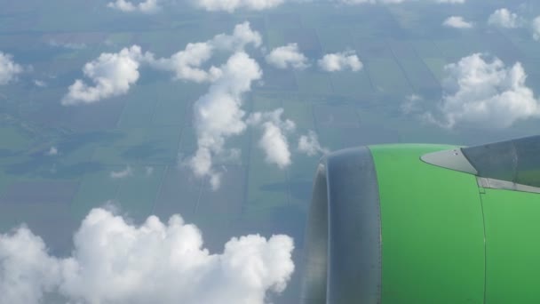 Skyline View above the Clouds from air plane — Stock Video