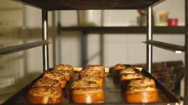 Tarçınlı çörek ile fırın tepsisi