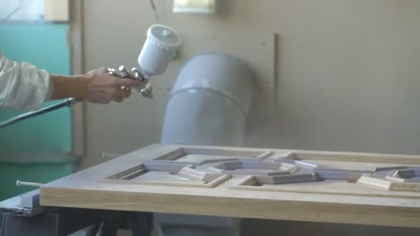 喷漆烤漆门 — 图库视频影像