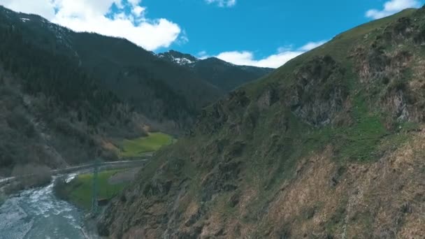 Shooting at the top of the dam — Stock Video