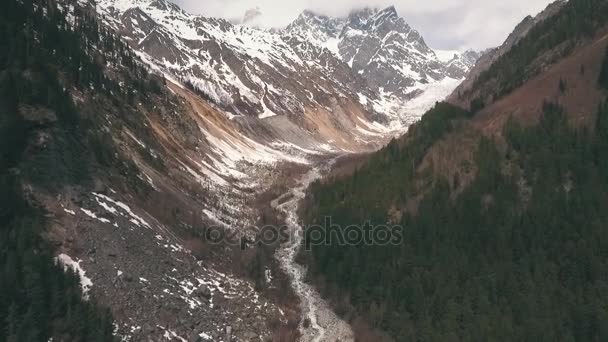Bilder des Gletschers aus der Drohne — Stockvideo