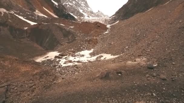 Bilder av glaciären från drönaren — Stockvideo