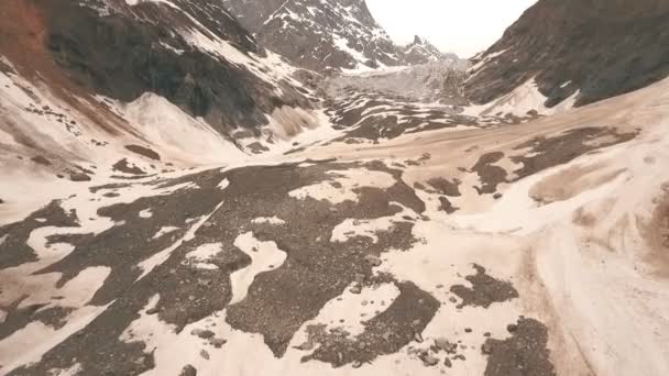 Gletscher chalaadi in svaneti. Georgien — Stockvideo