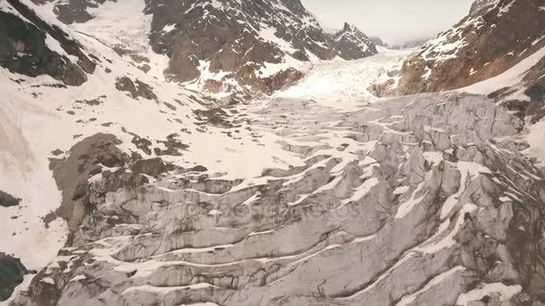Ледник Чалаади в Сванети. Грузия — стоковое видео
