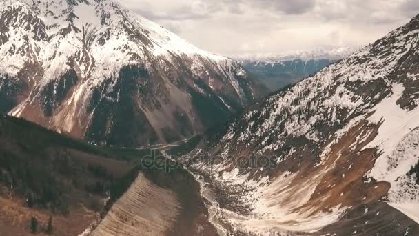Beelden van de gletsjer van de drone — Stockvideo