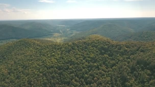 Зйомки пагорбів вигляд з повітря — стокове відео