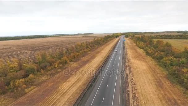 Aerial view of road. — Stock Video