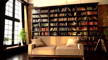 Rahat bej kanepeli modern minimalist oturma odası..
