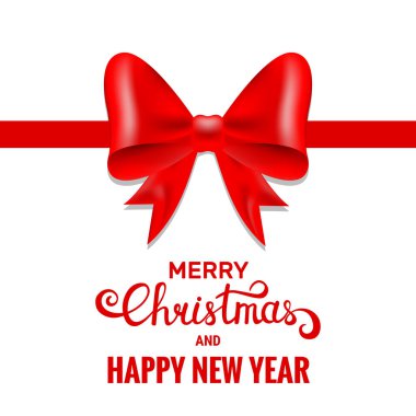 Hediye yay. Mutlu Noeller ve mutlu yeni yıl