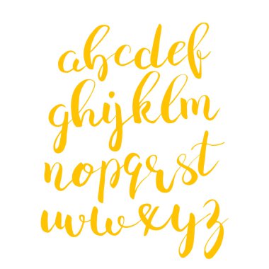 Kaligrafi brushpen yazı tipi
