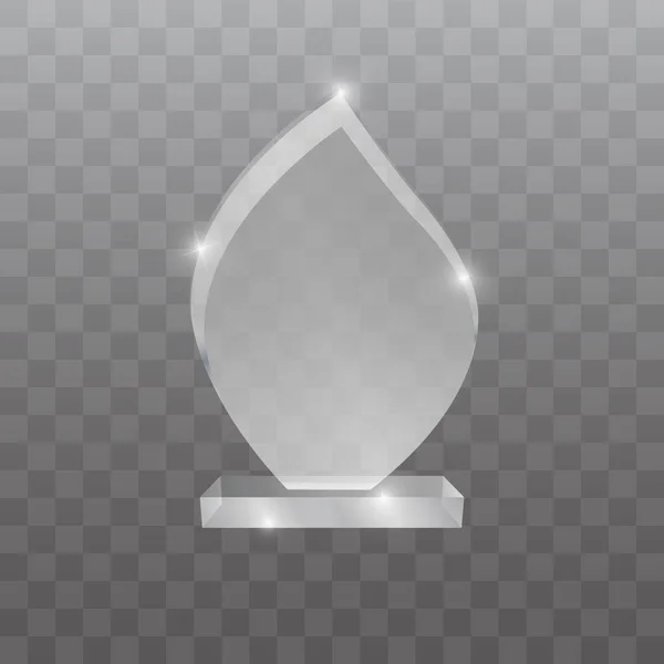 Ilustracja wektorowa Nagroda trofeum szklane — Wektor stockowy