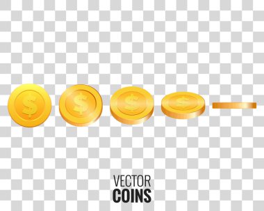Gold coins vector illustration clipart