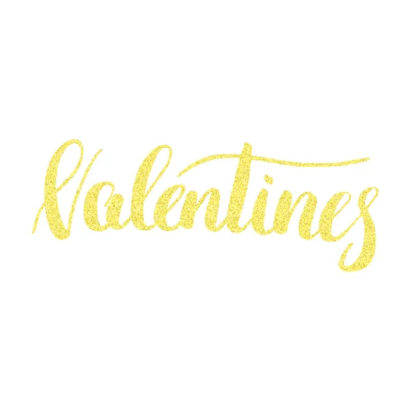 Dia dos Namorados ouro glitter tipografia — Vetor de Stock