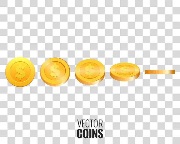 Gold coins vector illustration — Stock Vector