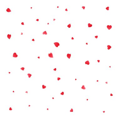 Sevgililer günü tebrik kartı. Beyaz zemin üzerine düşen yaprakları